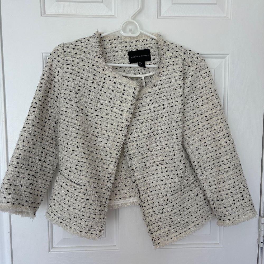 adrienne vittadini tweed blazer